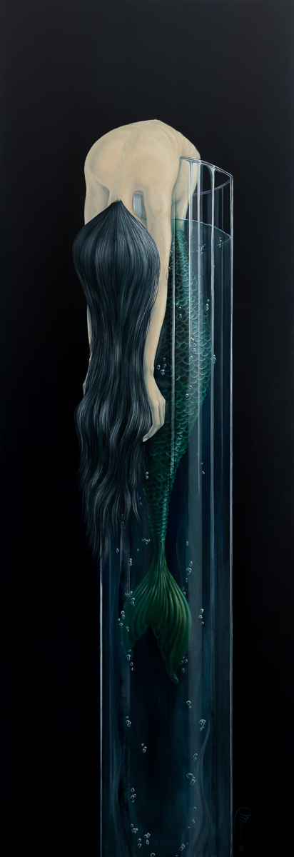 Reproductie ‘Black Mermaid – Letting Go’